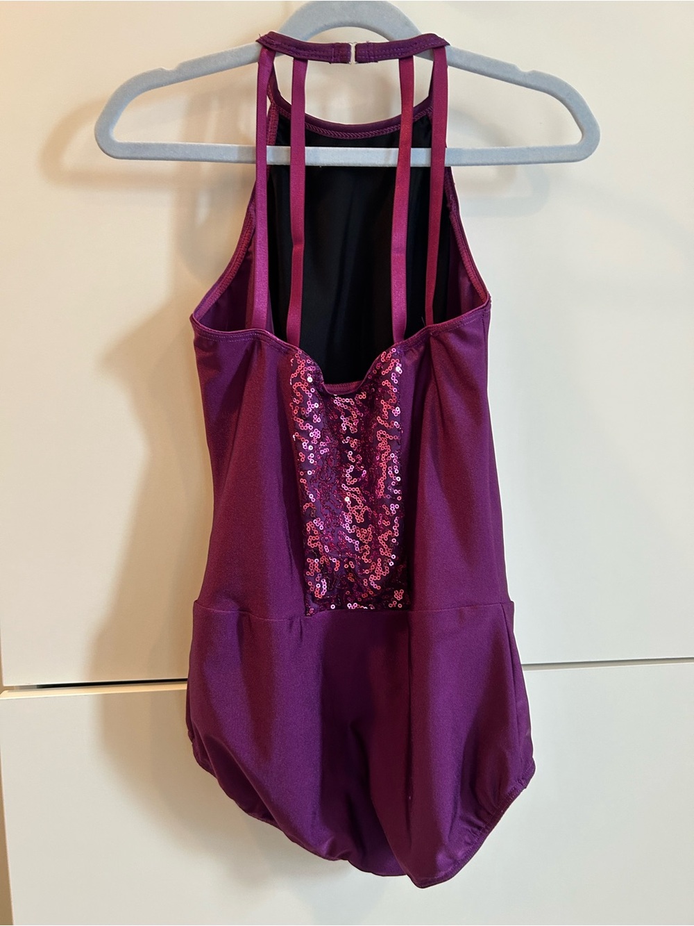 Revolution "My Time" #RC19820 Girls Purple Sequin Halter Dance Costume Leotard - Picture 7 of 9